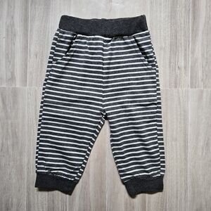 Striped Baby Boy Pull-on Joggers Lightweight Kids Pocket Cotton Sweatpants 6-9M